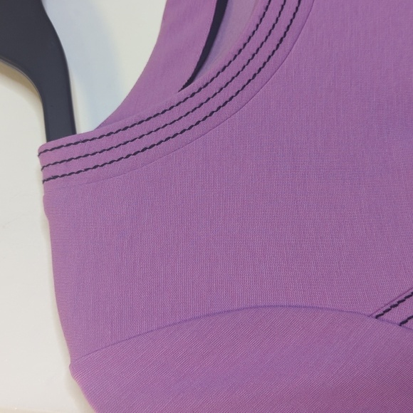 Boden Purple Fitted Ponte Dress Contrast Stitching Plus Size 16/18 - Picture 6 of 16